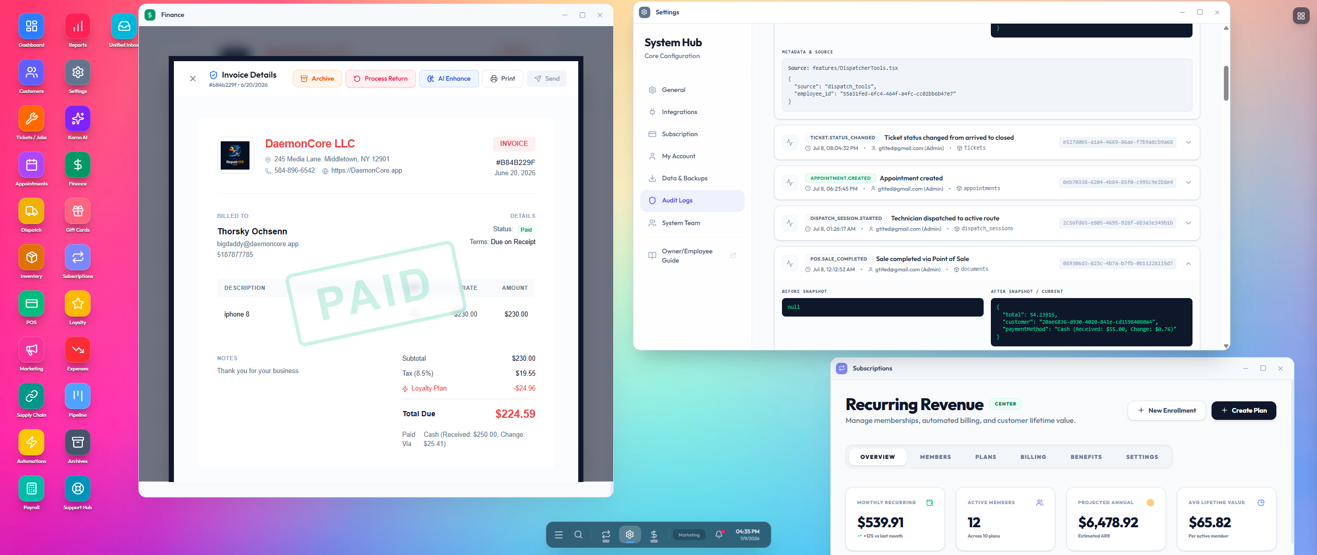 Custom desktop layouts