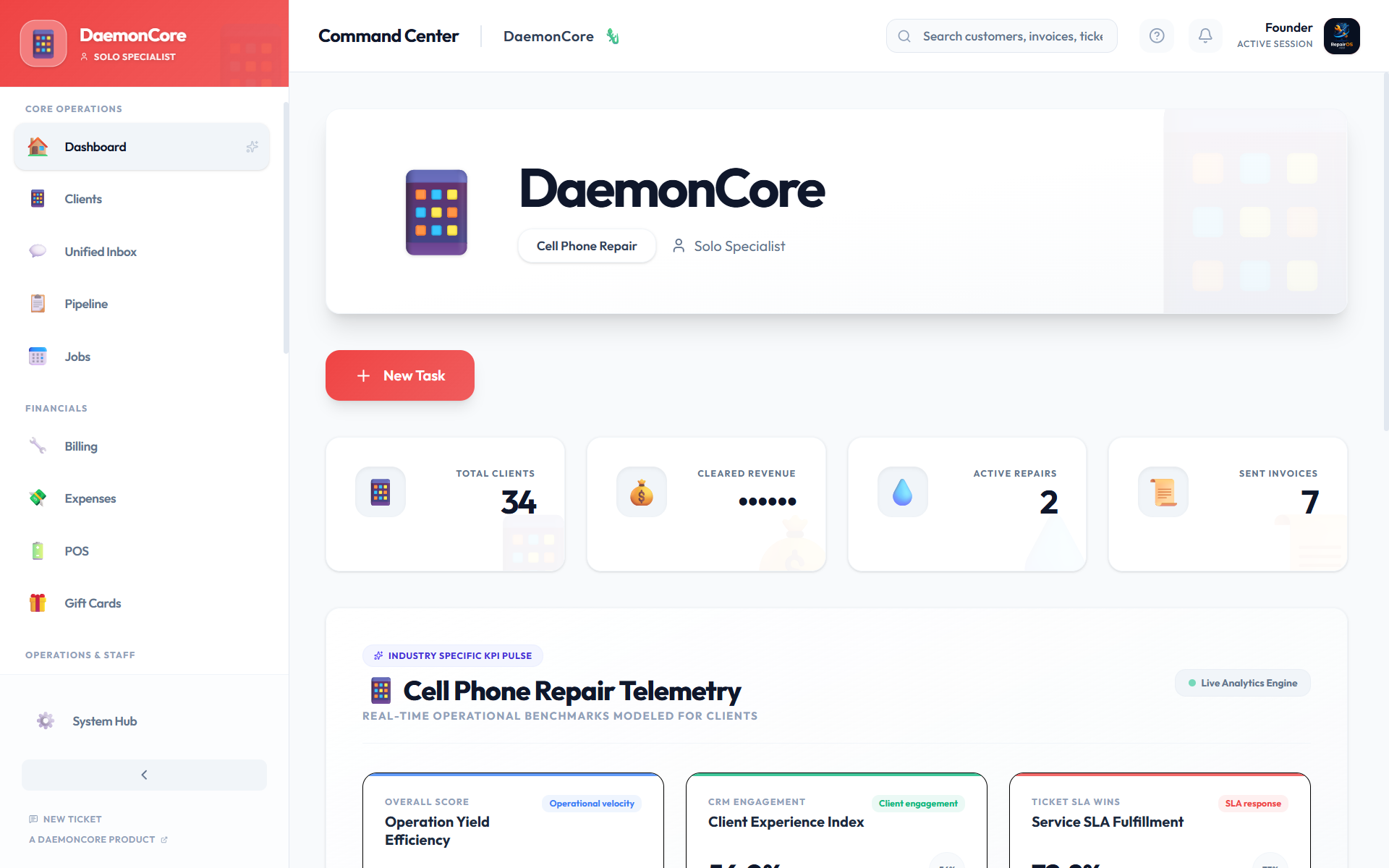 Main Dashboard